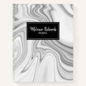 Modern Elegant White Marble Notitieboek (Voorkant)