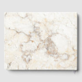 Modern elegant wit en goud marmer bruiloft gastenboek (Achterkant)