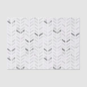 Modern Elegant wit grijs geschilderd chevron patro Tissuepapier