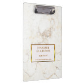 Modern elegant wit marmer professional klembord (Rechts)