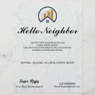 Modern elegant wit onroerend goed flyer