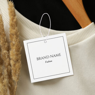 Modern Elegant Wit Prijs Label Vierkante Visitekaartjes