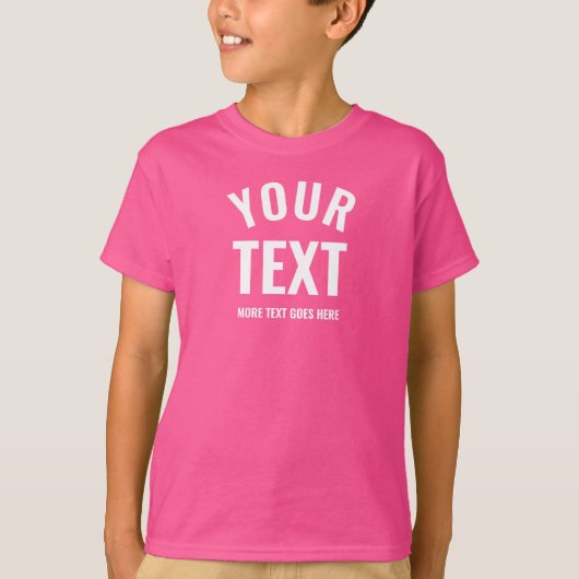 Modern Elegant Wow Roze Sjabloon Kinder Jongens Be T-shirt (Voorkant)