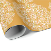 Modern Elegant Yellow White Holiday Party Cadeaupapier (Rol Hoek)