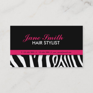 Modern elegant zebra Print Professional stijlvol Visitekaartje