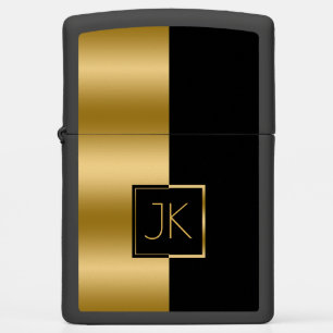Modern Elegant Zwart & Goud Geometrisch Ontwerp