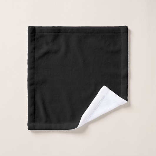Modern Elegant Zwart Goud Monogram Script Initiaal Bad Handdoek (Wasdoekje)