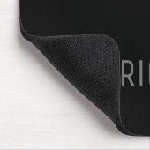 modern elegant zwart monogrammen muismat (Hoek)
