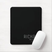 modern elegant zwart monogrammen muismat (Met muis)