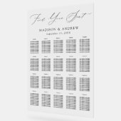 Modern Elegant Zwart Script 20 Tafelzitgrafiek Acryl Bord (Hoek)