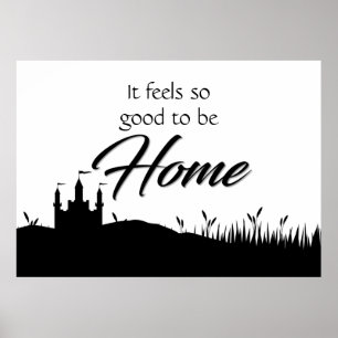 Modern elegant zwart-wittekenteken decor poster