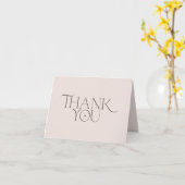 Modern, elegante brudal bedankt wenskaart kaart (Gele Bloem)