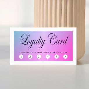 Modern elegante Colorful Beauty Loyalty-kaart Klantenkaartje