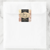 Modern elegante glans script soja kaars label (Tas)