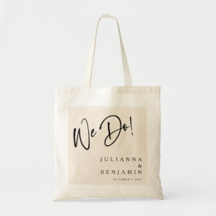Modern Elegante Houden Wij Aangepaste Trouw Ivory Tote Bag