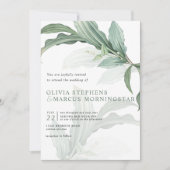 Modern elegante tropische bladeren kaart (Voorkant)