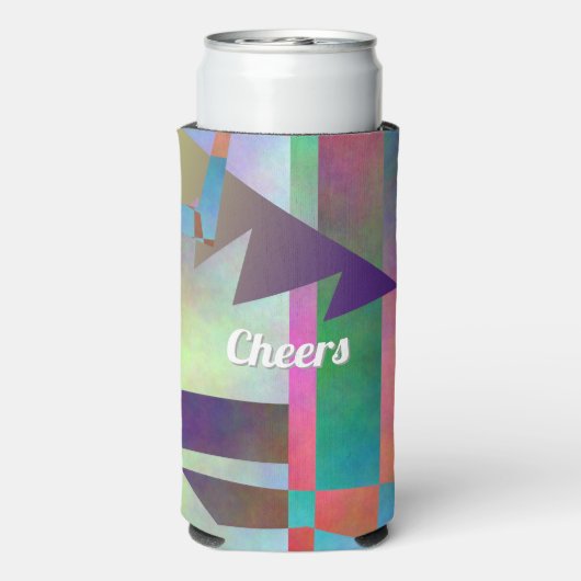 Modern Elemental Pattern Happy Birthday (Seltzer Achterkant)