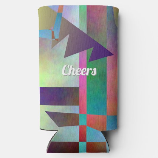 Modern Elemental Pattern Happy Birthday (Achterkant)