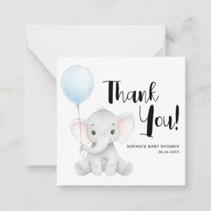 Modern Elephant Baby shower Budget Bedankt Notitiekaartje