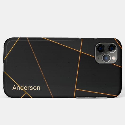 Modern Eligant retroline monogram Case-Mate iPhone Case (Achterkant (horizontaal))