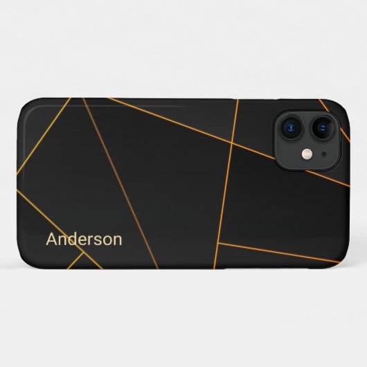 Modern Eligant retroline monogram Case-Mate iPhone Case (Achterkant (horizontaal))