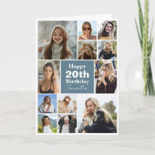 Modern Elke leeftijd 12 Collage | Foto Aangepaste  Kaart (Voorkant)