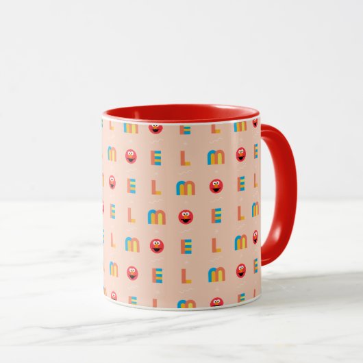 Modern Elmo Patroon Mok (Voorkant rechts)
