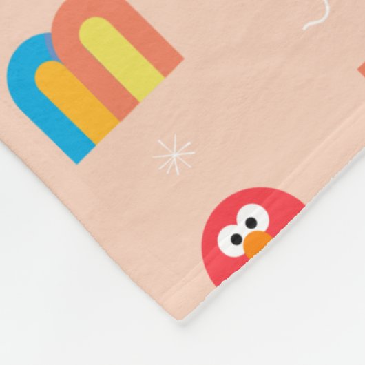 Modern Elmo Pattern Fleece Deken (Hoek)