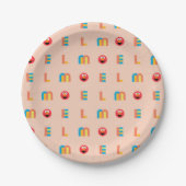Modern Elmo Pattern Papieren Bordje (Voorkant)