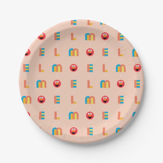 Modern Elmo Pattern Papieren Bordje (Voorkant)