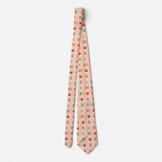 Modern Elmo Pattern Stropdas (Achterkant)
