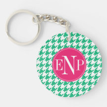 Modern Emerald Green Houndstooth, gepersonaliseerd