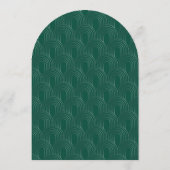 Modern Emerald Green & Ice Blue Arch Kaart (Achterkant)