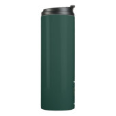 Modern Emerald Green Monogram Script Thermosbeker (Gedraaid links)