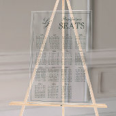 Modern Emerald Green Monogram Script Trouwstoel Acryl Bord