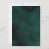 Modern Emerald Green Silver Agate Wedding Invite Bedankkaart (Achterkant)