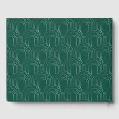 Modern Emerald Green & Silver Arch Gastenboek (Achterkant)