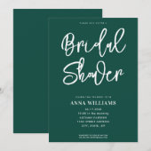 Modern Emerald Green Vrijgezellenfeest Kaart (Voorkant / Achterkant)