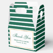 Modern Emerald Green Wedding Bedankt Bedankdoosjes (Geopend)