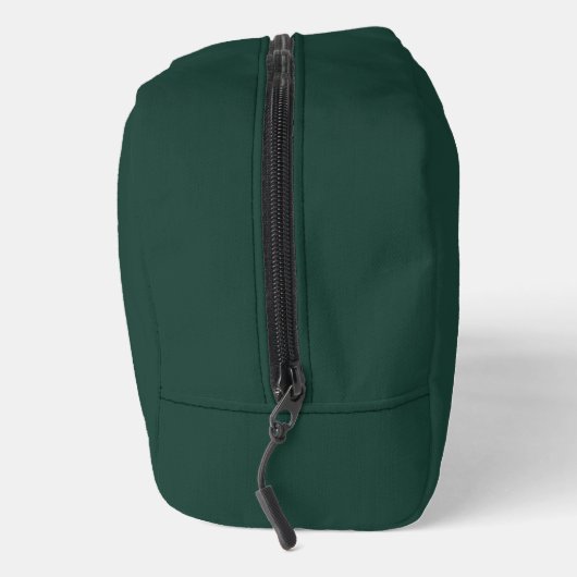 Modern Emerald Groen Goud Monogram Script Toilettasje (Rechts)