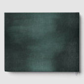 Modern Emerald Groen Zwart Elegant Bruiloft Gastenboek (Achterkant)