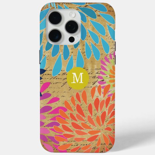 Modern Emphemera Flower Monogram iPhone 5 Case-Mate iPhone Case (Achterkant)