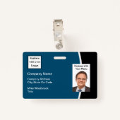 Modern Employe Company Logo ID Badge (Achterkant met clip)