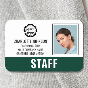 Modern Employee Business Personeel ID Foto Logo Gr Naamplaatje