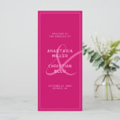 Modern en Bold Magenta Program Kaart (Staand voorkant)