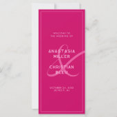 Modern en Bold Magenta Program Kaart (Voorkant)