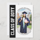 Modern en Bold Pharmacy School Afstuderen Foto Kaart (Achterkant)