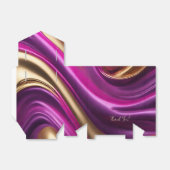 Modern en chique-Paarse Roze en Goud- Bedankdoosjes (Uitgevouwen)