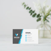 Modern en dynamisch visitekaartje (Staand voorkant)