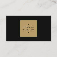 MODERN en EENVOUDIG GOUDEN DOOS LOGO op ZWART